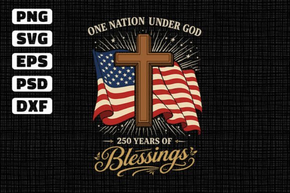 250 Years Blessings Cross Design — T-Shirt Designs