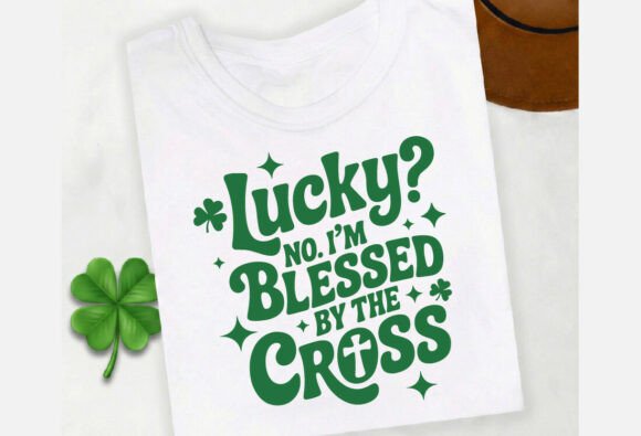 Blessed by the Cross St Patricks Png for T-Shirt Designs