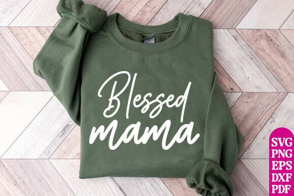 Blessed Mama Faux Pearls PNG, Religious for T-Shirt Designs