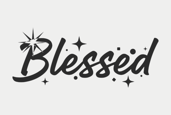 Blessed Sparkle Vector Lettering