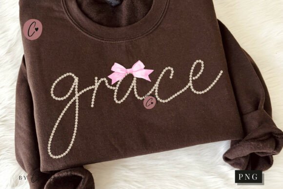 Coquette Pearl Grace PNG Design for T-Shirt Designs