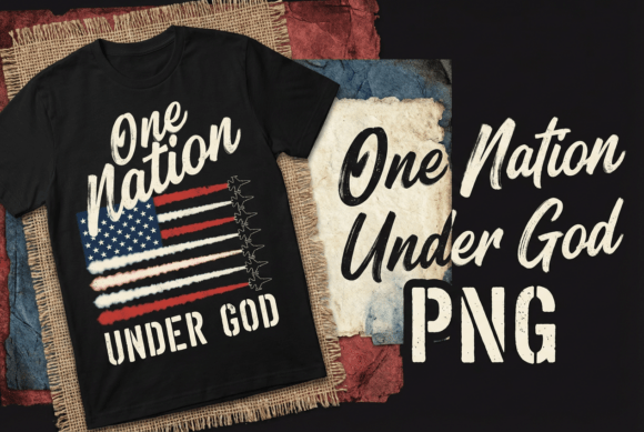 One Nation Under God Patriotic American T-Shirt Designs