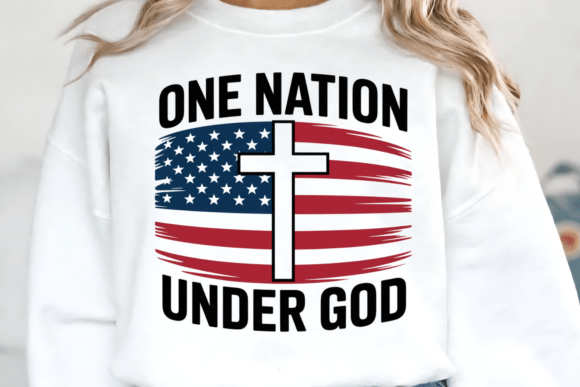 Patriotic Cross American Flag Nation PNG for T-Shirt Designs