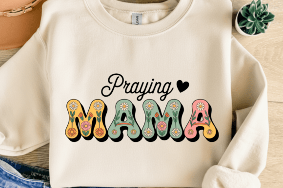 Praying Mama Sublimation PNG for T-Shirt Designs