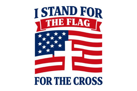 Stand for Flag Cross T-Shirt Design