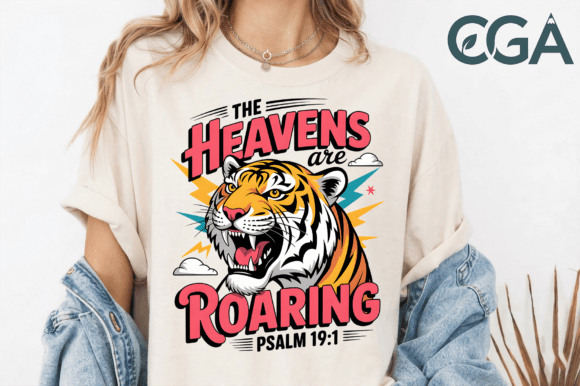 The Heavens Are Roaring Tiger PNG — T-Shirt Designs